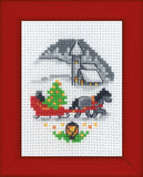 Små julebroderier med forskellige motiver