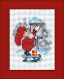 Små julebroderier med forskellige motiver