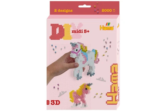 3D Enhjørninger Hama MIDI