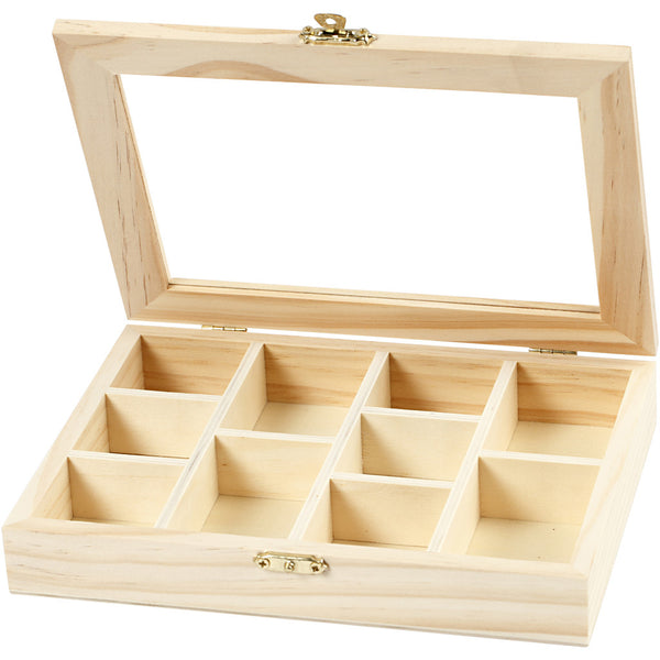 Æske med glaslåg