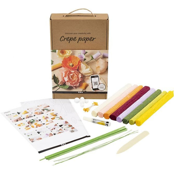 Læringsæt, Crepe Blomster