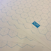 Patchwork karton, små sekskanter, 5ark