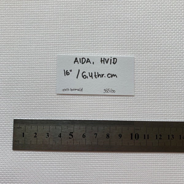 Aida 6,4 the./cm (hvid)